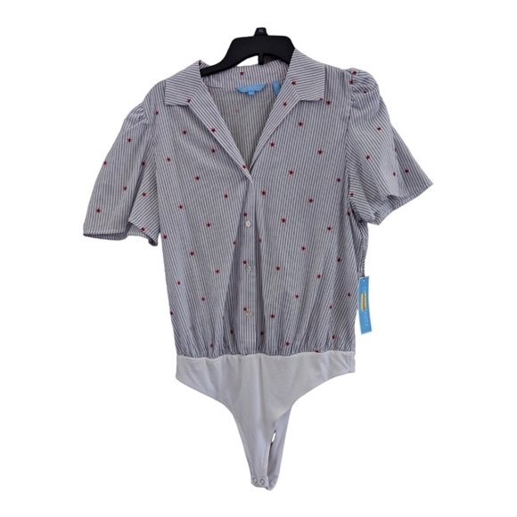 Draper James Tops - Draper James RSVP Stars Print Bodysuit Shirt Large